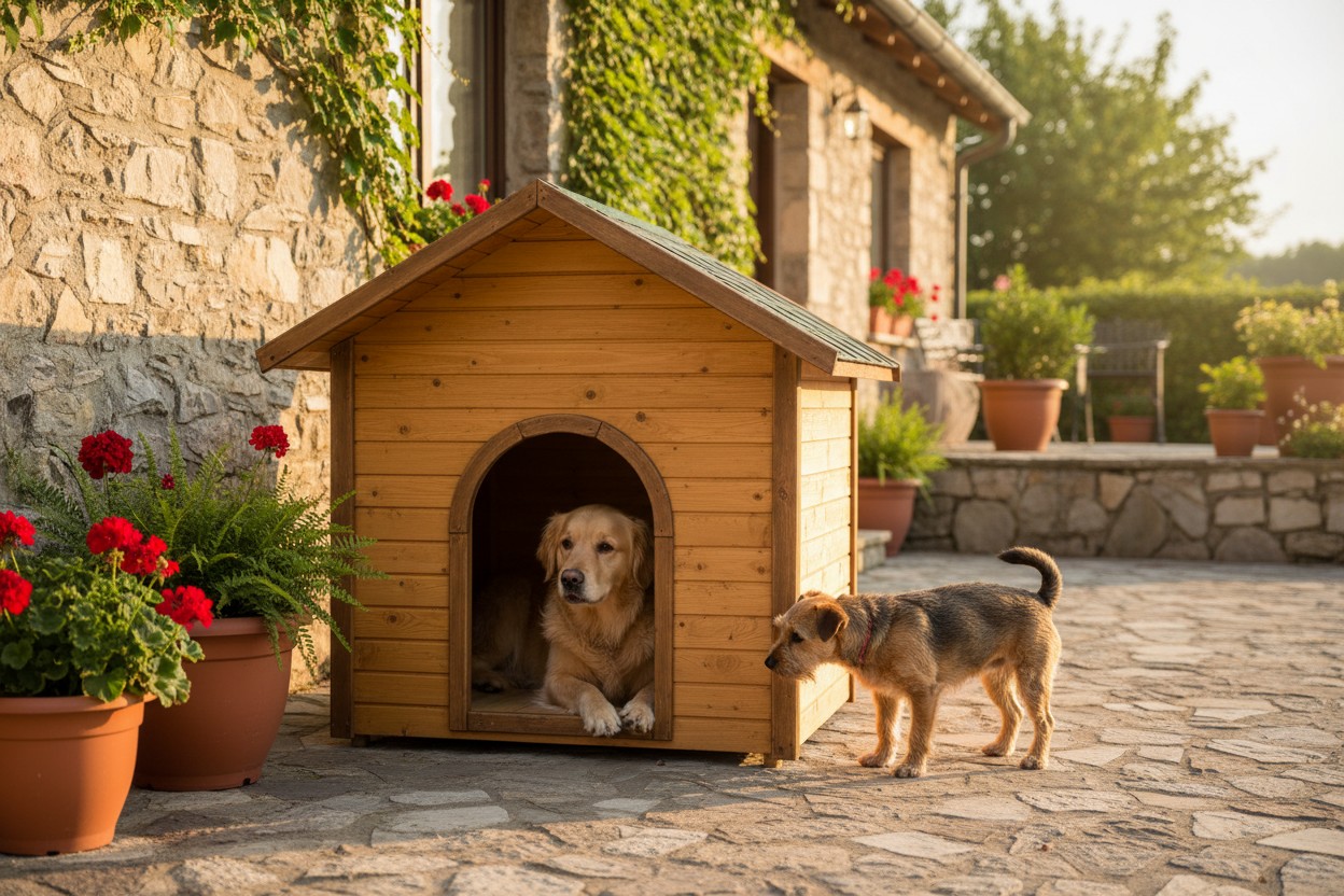 Klasik Seri Geniş Saçaklı Büyük Boy Köpek Kulübesi