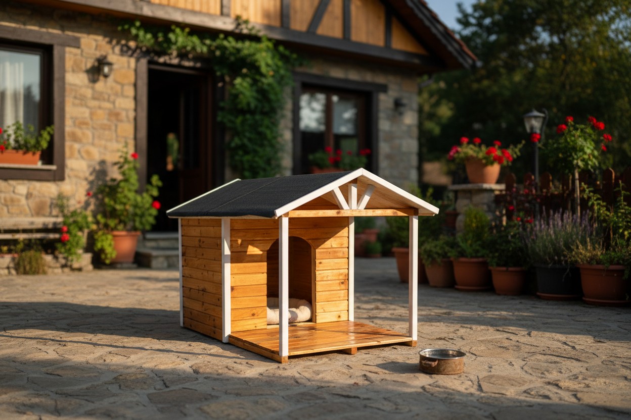 Köpek Kulübesi · Verandalı Küçük · 160×85×90 cm — 5