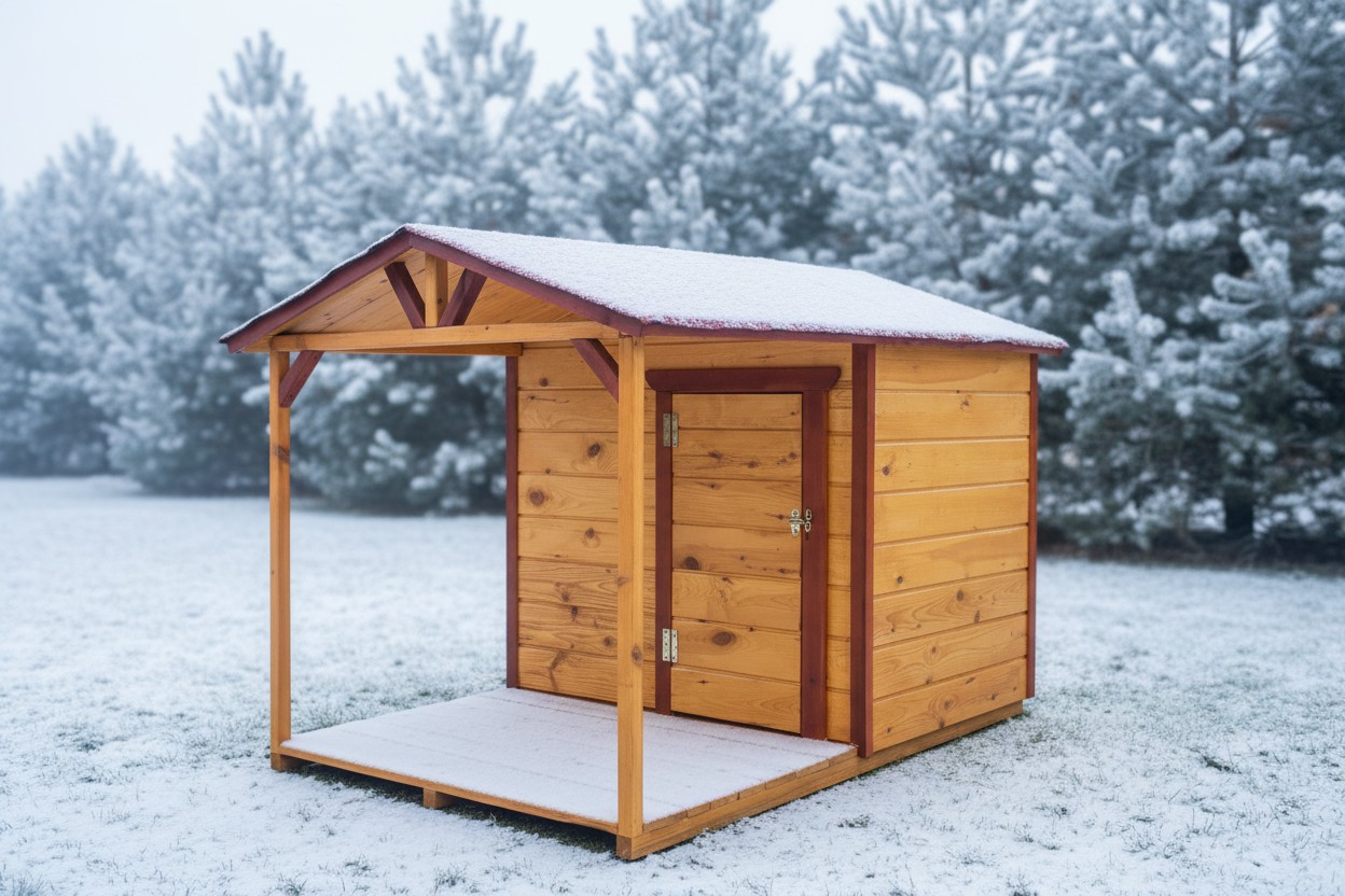 Köpek Kulübesi · Verandalı Yalıtımlı · 200×100×150 cm — 2