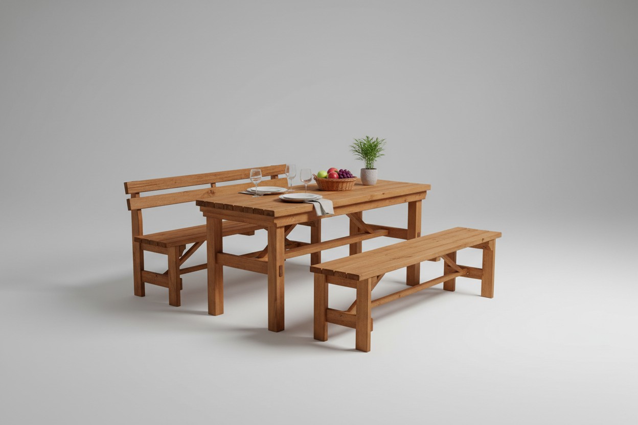 Sırt Dayamalı Piknik Masası · Ayrık — 4